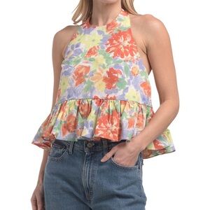 Jacqui E Colorful Floral Dress